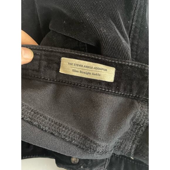 AG Adriano Goldschmeid Corduroy Pants 28R Stevie Ankle Jodhpur Black - Picture 4 of 8